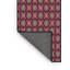 Laine tissée à la machine à motifs géométriques et polyester rose foncé/vert Tapis décoratif-301101168