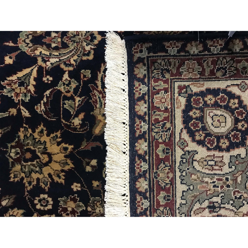 Hand-Knotted High-Quality Navy Area Rug