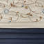 Ensemble d'édredon brodé 7 pièces bleu marine
