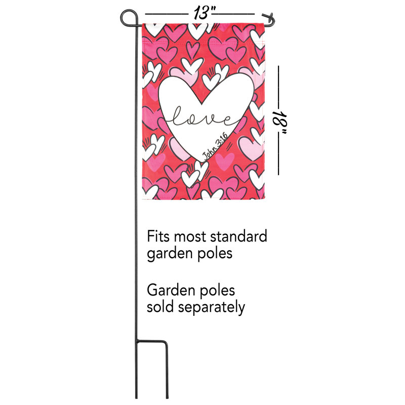 Drapeau de jardin en polyester 18 x 13 po Damarco