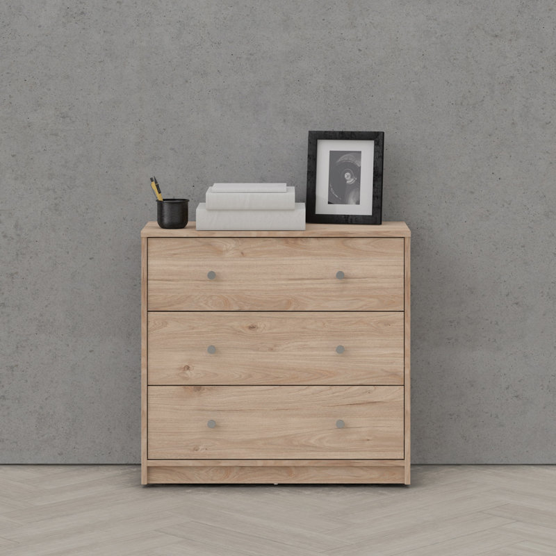 Gott 72.4 cm W Chest of 3 Drawers, Brown