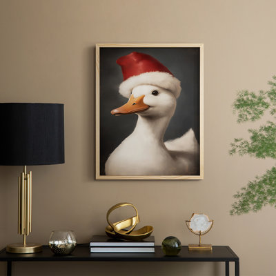 «Christmas Holiday Art», série 2-CIX, reproduction encadrée - bois massif