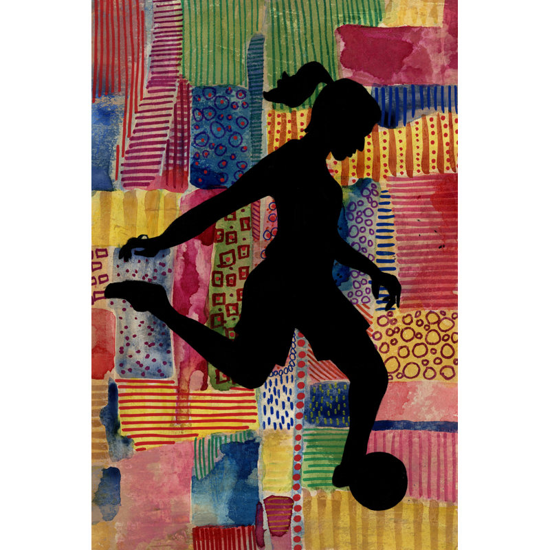 Patchwork Athlete II - Art Prints, 122 cm H x 81 cm W, Black Floater Framed