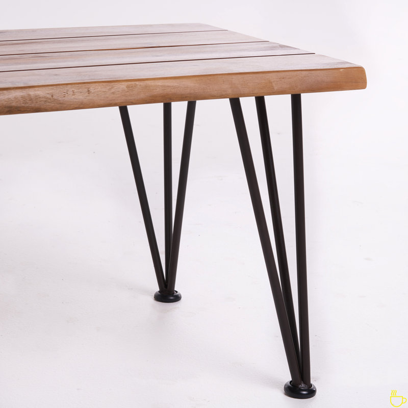 Table basse en bois et métal