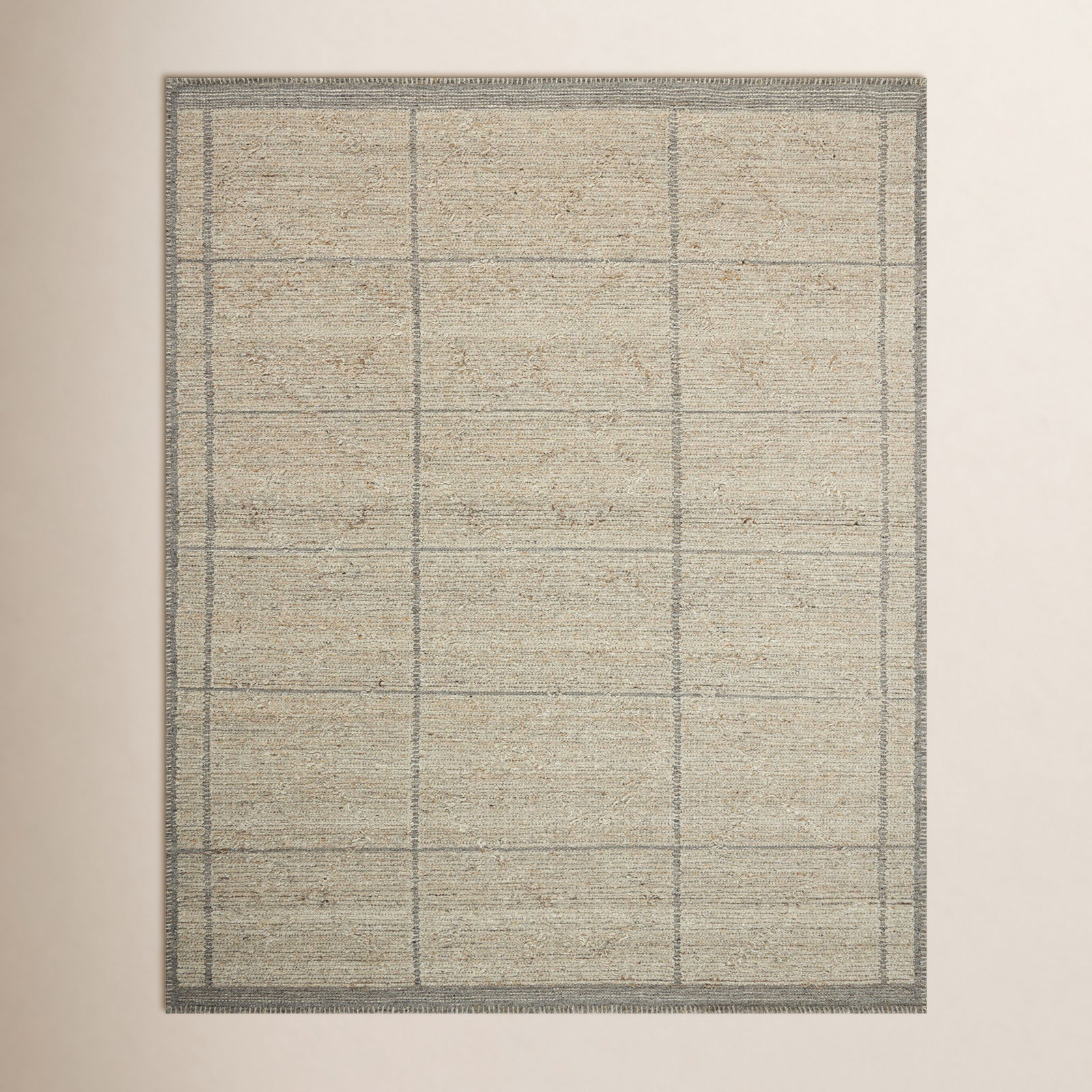 Amber Lewis x Loloi Bowie Fog / Grey Area Rug, Square 1'6"