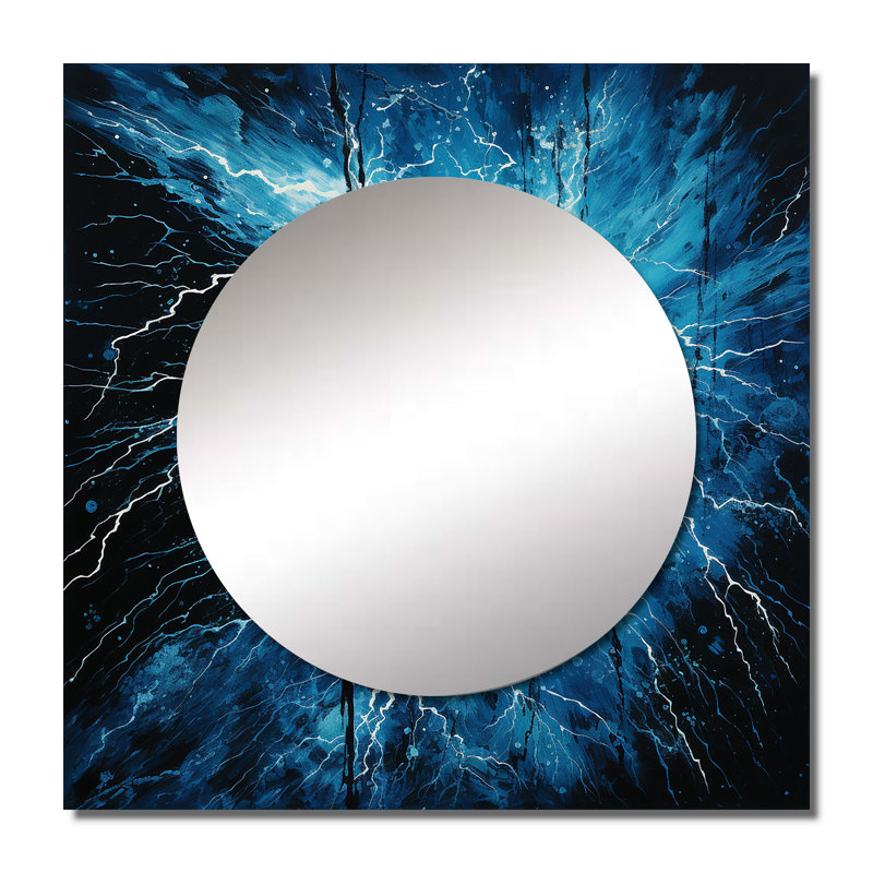 Javeed - Miroir carré éclair pour décoration murale, 23 po x 23 po