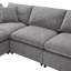 Canapé-lit modulaire en nuage 130 po x 65 po, ensemble de canapé modulaire en chenille 6 places avec repose-pieds, combinaison libre, canapé-lit convertible en U pour salon, appartement-1400182982