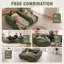 Modern Oversized 262cm Boneless Corner Sofa L-Shaped Corduroy Sofa With Storage Pockets-879638394-879638399