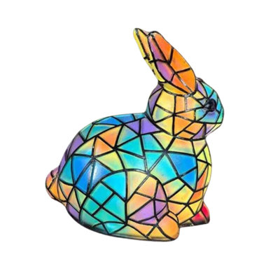 Night Light Bunny LED Figurine USB-Powered Resin Statue Indoor Night Light Decor