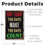 «Don't Count The Days Make The Days Count», affiche en plastique 11 po x 17 po style rétro-119523942