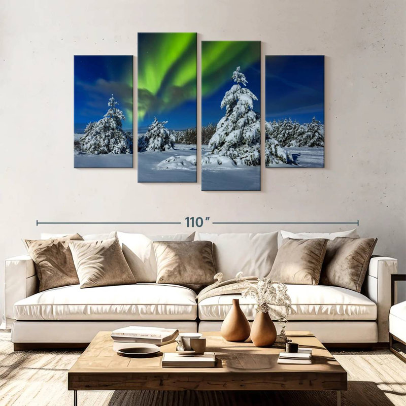Alvord Winter Northern Lights, 54"H x 84"W