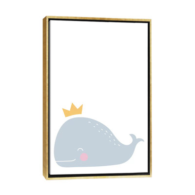 Baleine avec couronne - impression d'art graphique