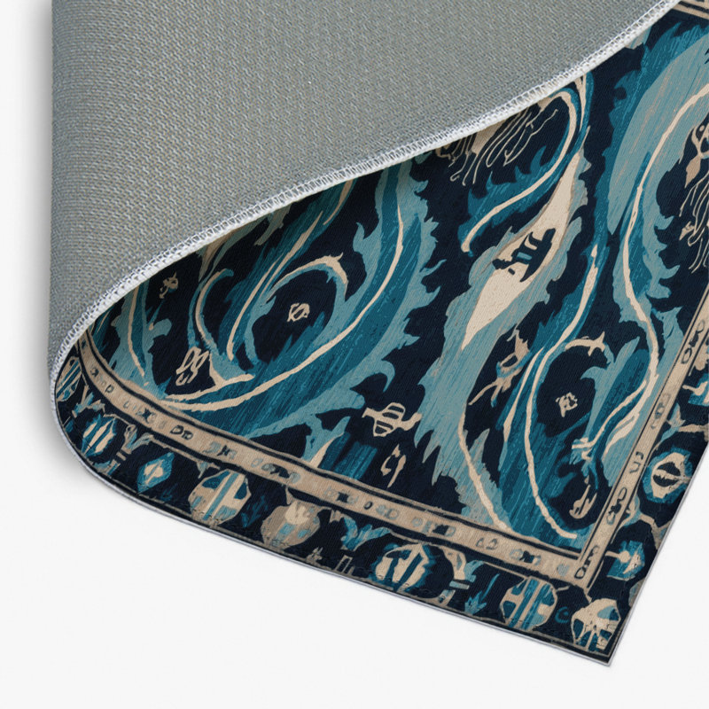 Tapis turc intérieur et extérieur gris, Rectangulaire 2 pi x 3 pi