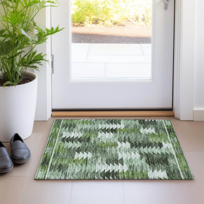 Tapis intérieur / extérieur en polyester tissé à la machine Malchow Southwestern
