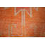 Orange Geometric Oushak Oriental Runner Rug 3x12