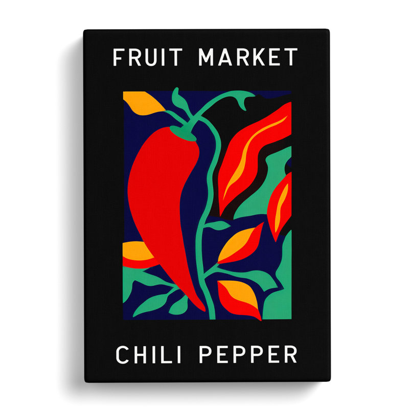 Red Chili Pepper Fruit Market Exhibition Vol.2 - Wrapped Canvas, 91cm H x 60cm W x 3cm D