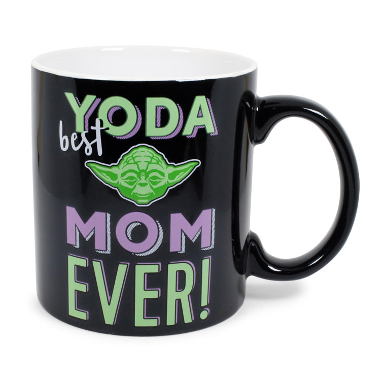 Star Wars: The Mandalorian Grogu Ceramic Camper Mug Holds 20 Ounces