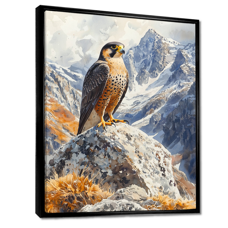 Stanway - Animals Wall Decor, Noir, Impression encadrée flottante, H 20 po x l 12 po
