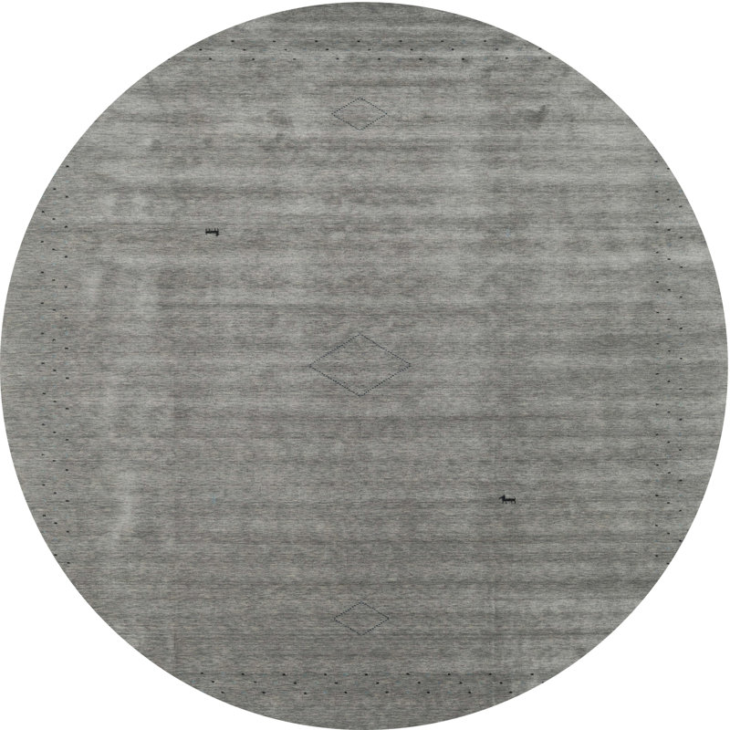 Tapis noir/gris, Rond 8 pi