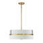 Luminaire suspendu tambour simple à 4 lumières en laiton naturel Gilbreath-1546050573