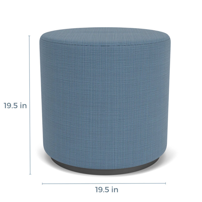 Repose-pieds Darsey, Charcoal, Chambray bleu marine clair