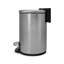 Poubelle à pédale ronde 0,8 gallon Acento Rondo avec couvercle à fermeture en douceur et rester ouvert, seau intérieur amovible et pédale de qualité supérieure, acier inoxydable brossé-113453517-113453519