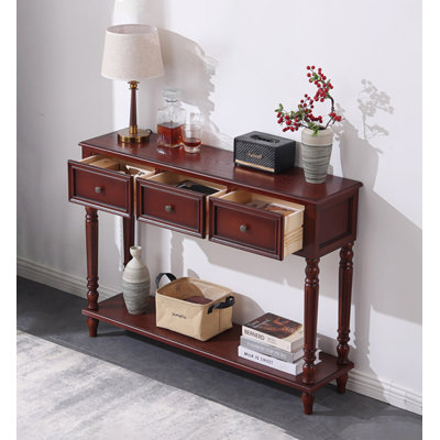 Table console en bois massif Shabby Chic