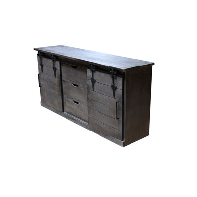 Buffet en bois massif à 3 tiroirs Abie
