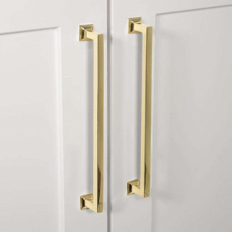 Grandeur Geneva 8" Brass Handle Pull, Polished Brass