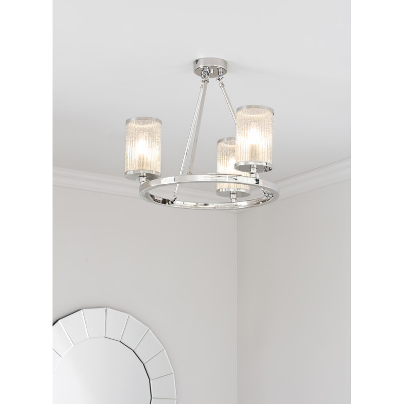 Ravens Glass Semi Flush Mount