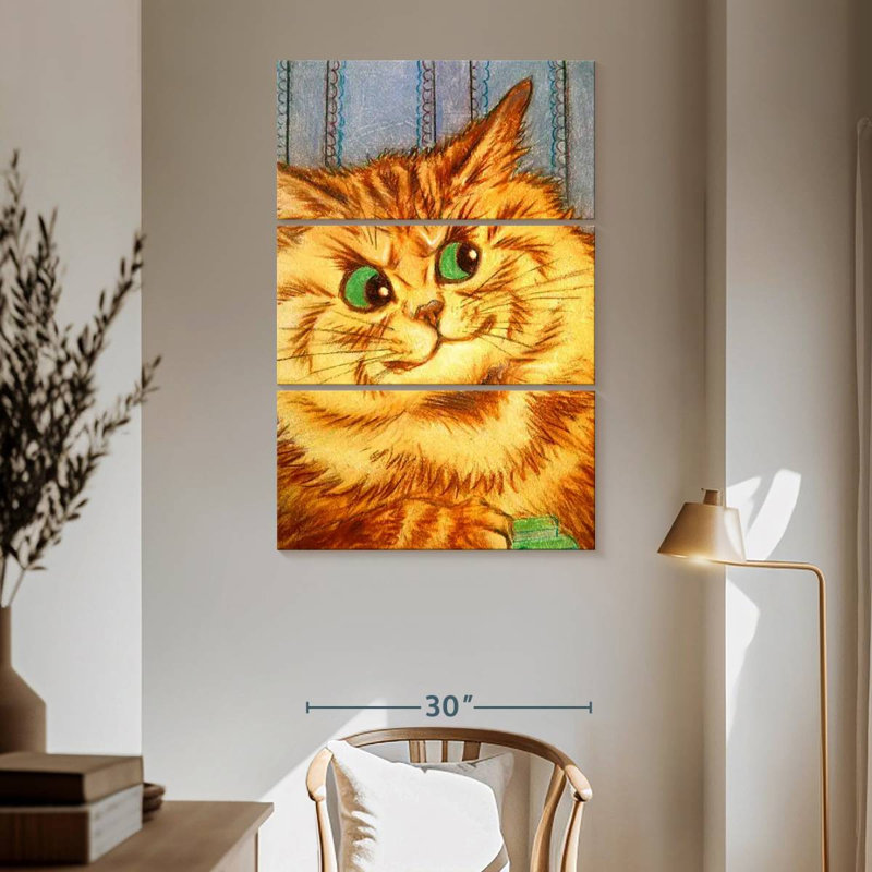 Brampt Quizzical Cat, 65" H x 42" W