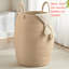 Grand panier à linge en corde de coton 65L avec poignées de transport-1571950047