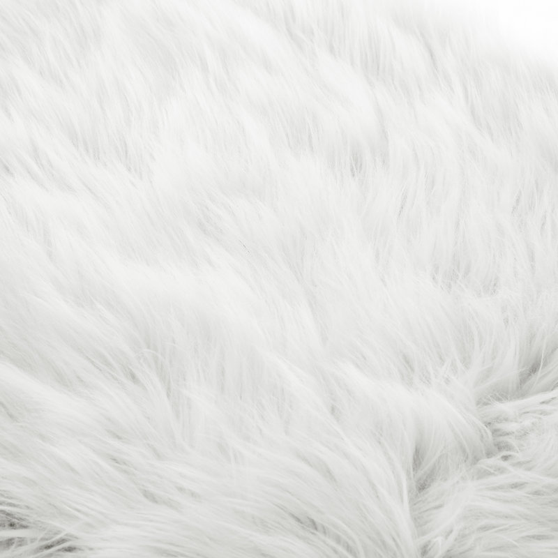 Banc de repose-pieds Renoir, Chrome, Blanc