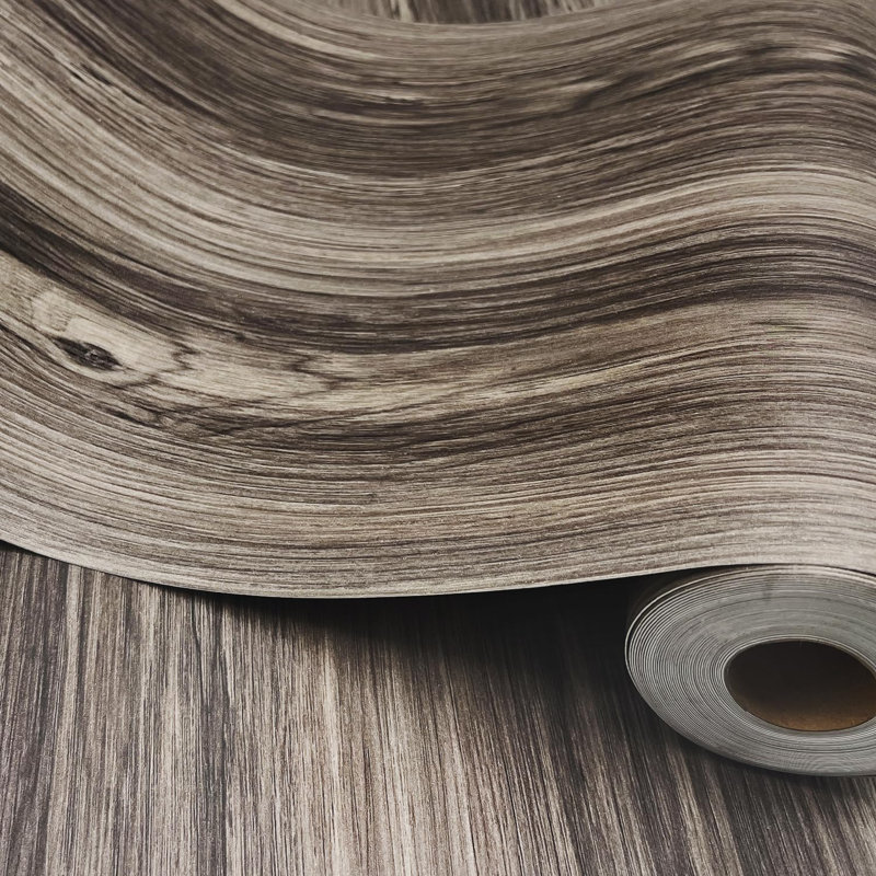 11.8” Width, Full Roll Length of 394" – Versatile Design for Any Space, Grey Self Adhesive Vinyl Flooring, Dark