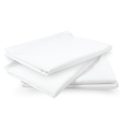 Protège-oreillers de qualité supérieure avec fermeture à glissière, paquet de 4 - 100% coton égyptien, densité de tissage 400 - Doux, respirant, durable, housses de lit hypoallergéniques, lavable à la machine - blanc