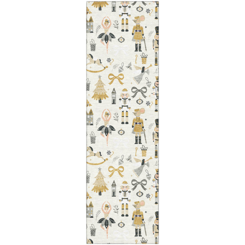 Tapis de Noël de qualité supérieure lavable à la machine Lingeswaran AMF1827, Tapis de couloir 2 pi 3 po x 7 pi 6 po