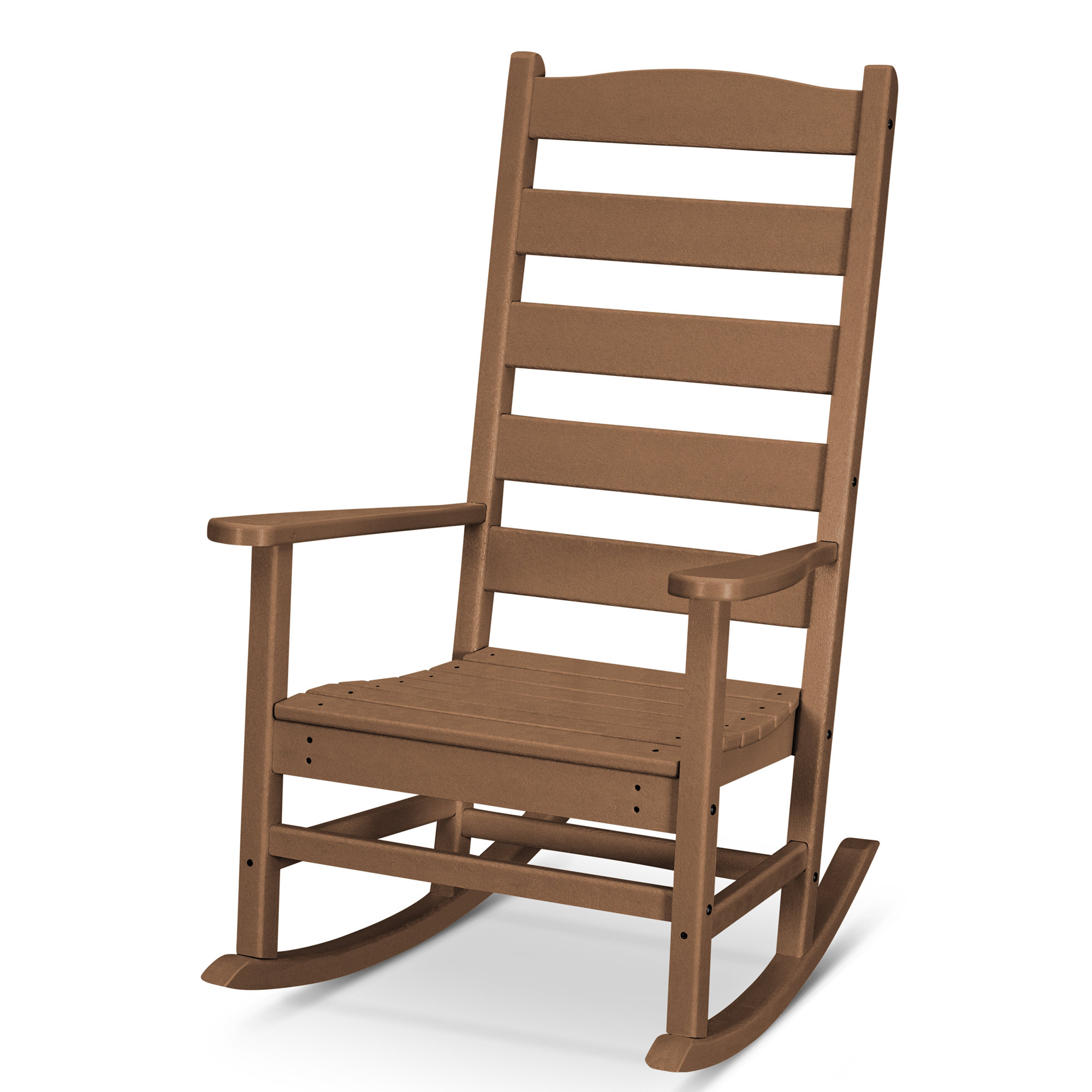 POLYWOOD Rocker Rocking Chair, Teak