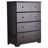 Solid Wood 32.50'' W 4 - Drawer Dresser-750139623