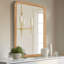 Miroir mural de salle de bain / meuble-lavabo avec cadre en bois-93236025-88364437