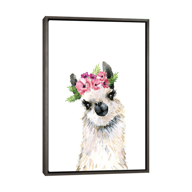 Charmante couronne de Lama par Mercedes Lopez charro-impression, H 40 po x l 26 po x P 1,5 po, Pas de tapis