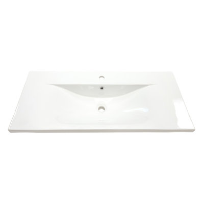 Comptoir de lavabo simple en céramique 40 "avec trou de robinet EdgeFlow