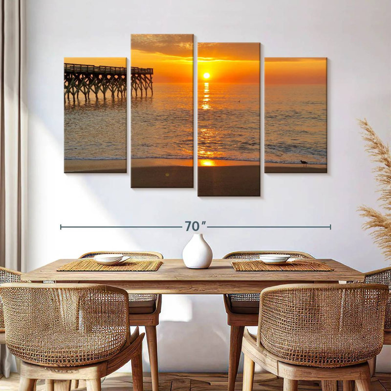 Aletra Wrightsville Beach au coucher du soleil, H 42 po x l 68 po
