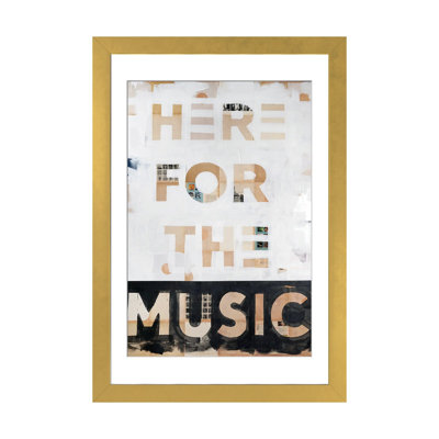 «Here For The Music», reproduction d'art mural, papier d'art encadré