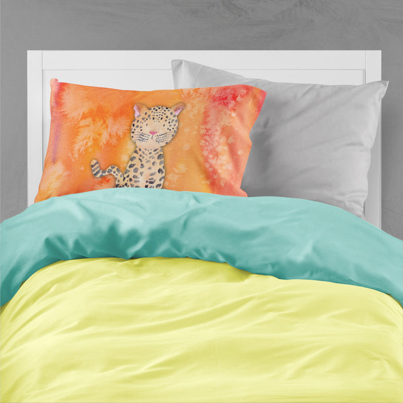 Taie d’oreiller aquarelle leopard