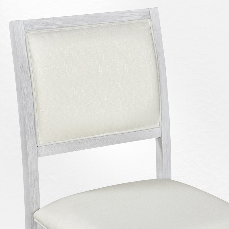 Ensemble de salle à manger extensible 6 pièces avec banc, Blanc délavé