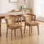 Chaise rustique avec dossier en osier et siège large pour salle à manger et salon