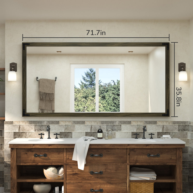 Miroir Gwenneth, 36 po x 72 po, Noir