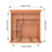 Outdoor Square Sauna Kit In Patchwork Red Cedar, Traditional Steam Sauna With Waterproof Tile & Accessories