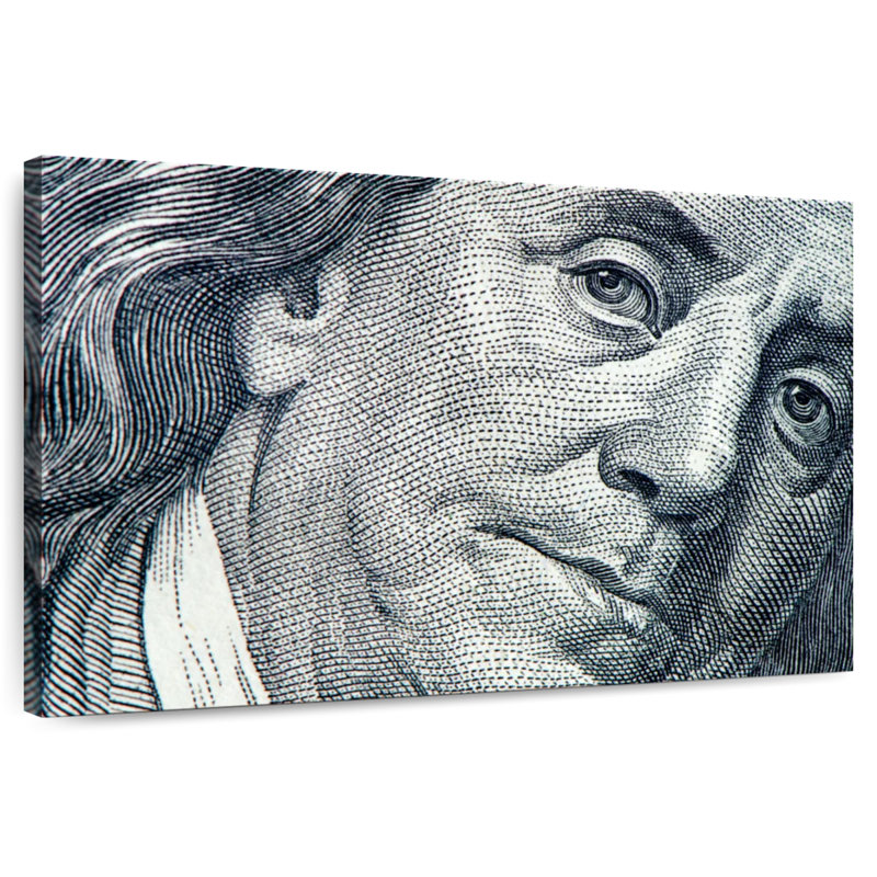 Leisha Benjamin Franklin Face, 16" H x 24" W