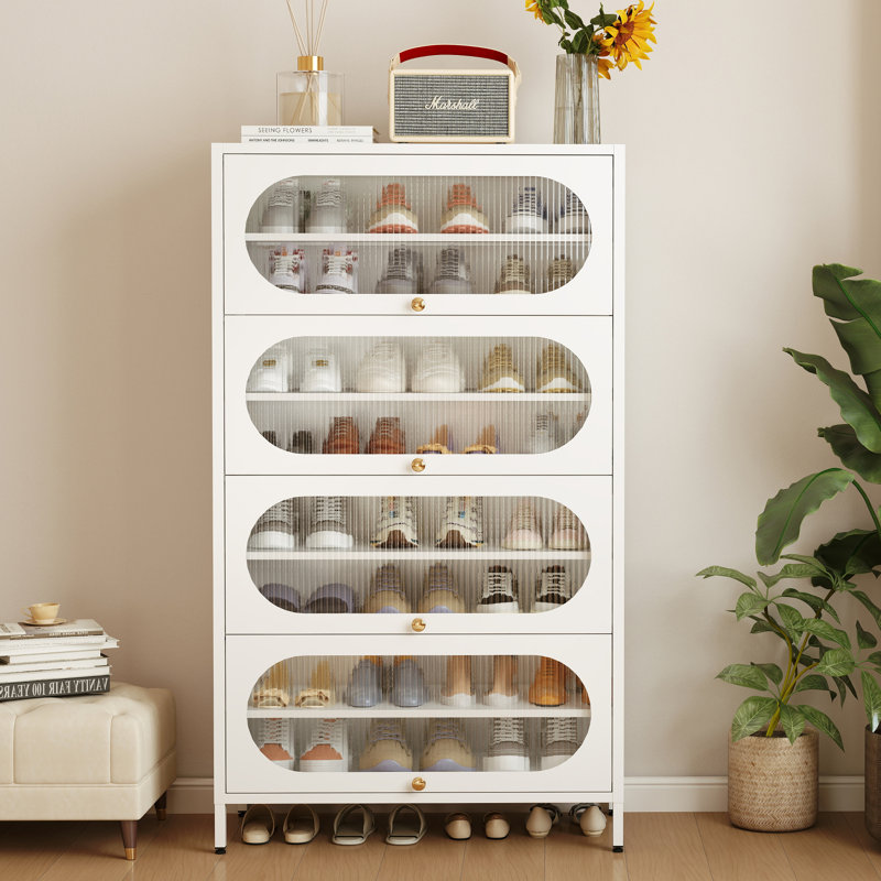 Armoire de rangement pour chaussures 24 paires avec tablette amovible